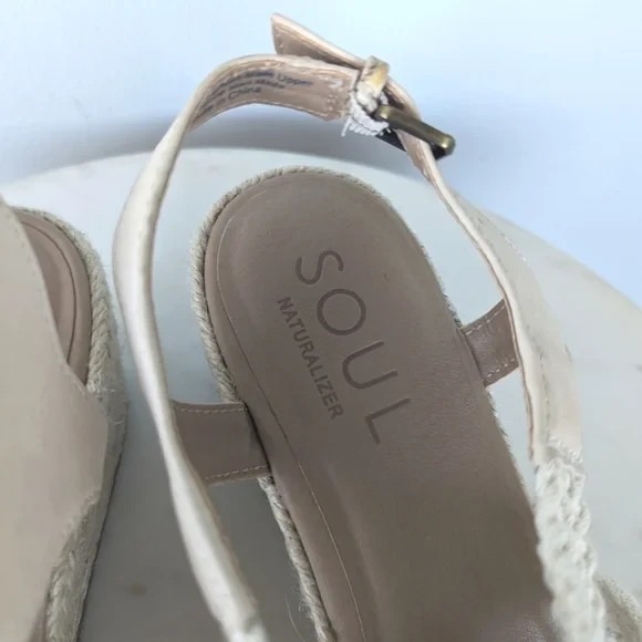 Soul Naturalizer Oasis Espadrille Wedge Macrame Sandals Cream Crochet Womens 8.5 - Picture 9 of 12